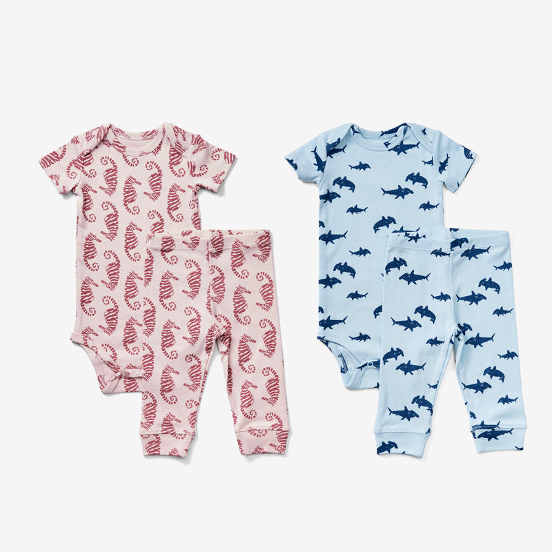 Onesie + Pant Set - Seahorse | Rosewood