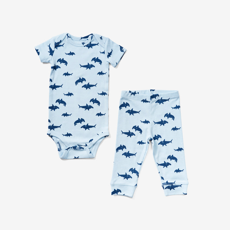 Onesie + Pant Set - Shark | Denim