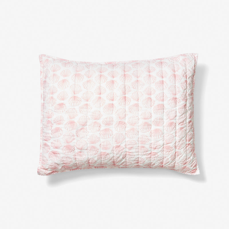 Quilted Pillow Sham - Scallop | Blush