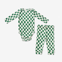 Onesie + Pant Set - Checker | Juniper