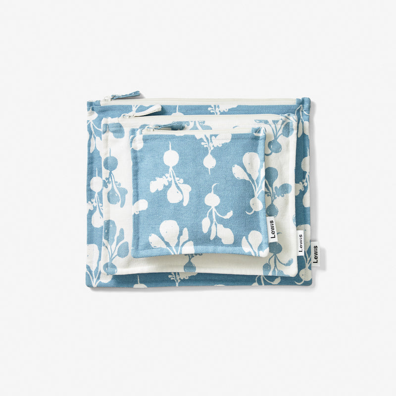 Zip Pouch Set - Radish | Sky