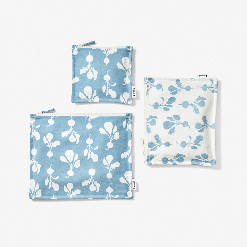 Zip Pouch Set - Radish | Sky