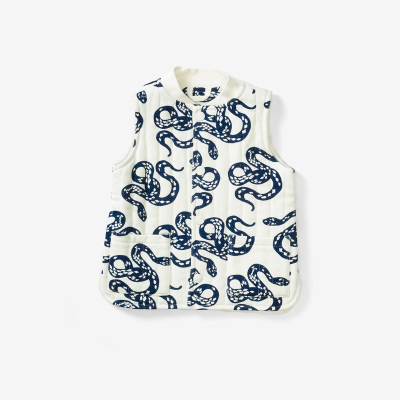 Quilted Vest - Snake | Denim