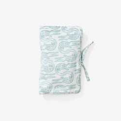 Wipes + Diaper Case - Alligator | Bay Blue