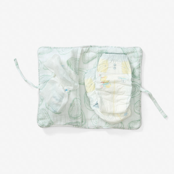 Wipes + Diaper Case - Oyster | Agave