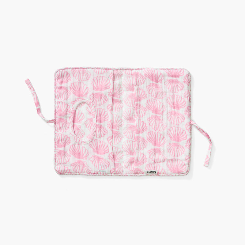 Wipes + Diaper Case - Scallop | Lilac