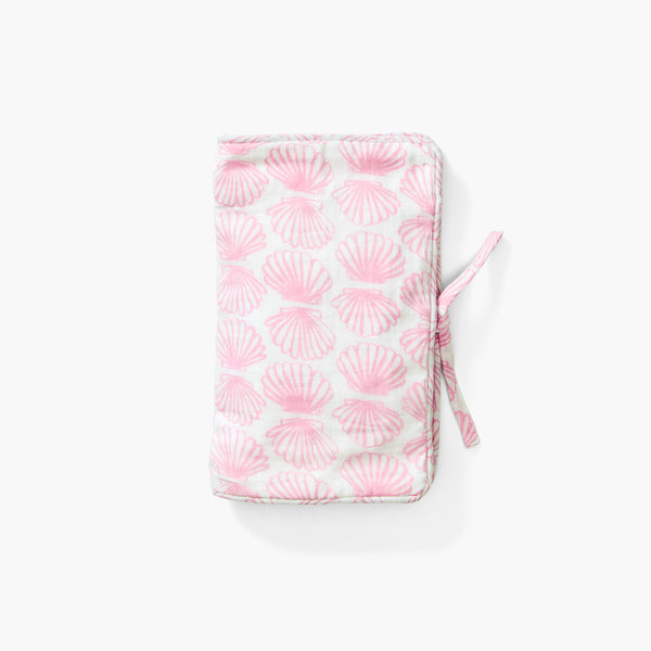 Wipes + Diaper Case - Scallop | Lilac