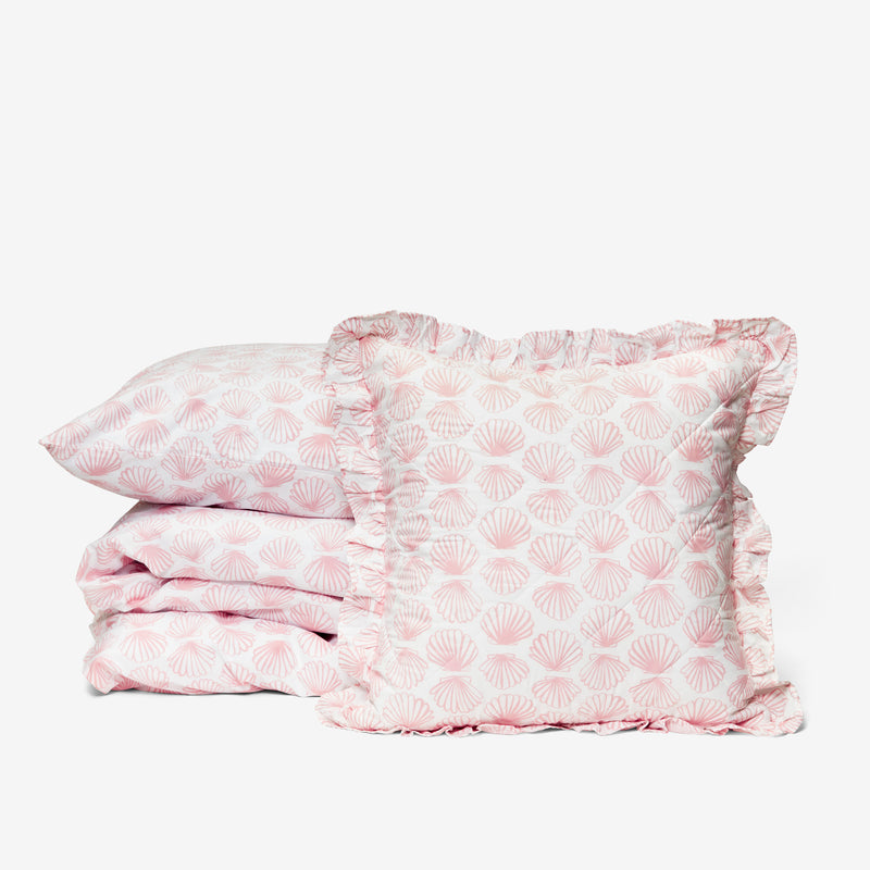 Ruffle Pillow Sham - Scallop | Blush