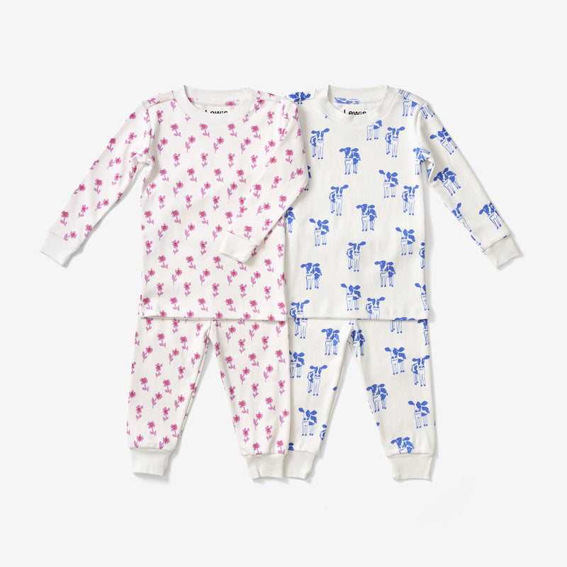 Pajama Set - Cow | Marine