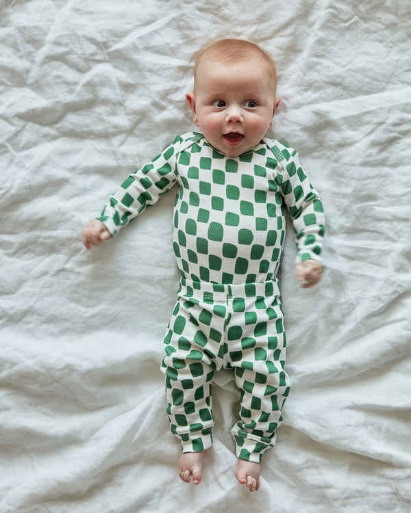 Onesie + Pant Set - Checker | Juniper