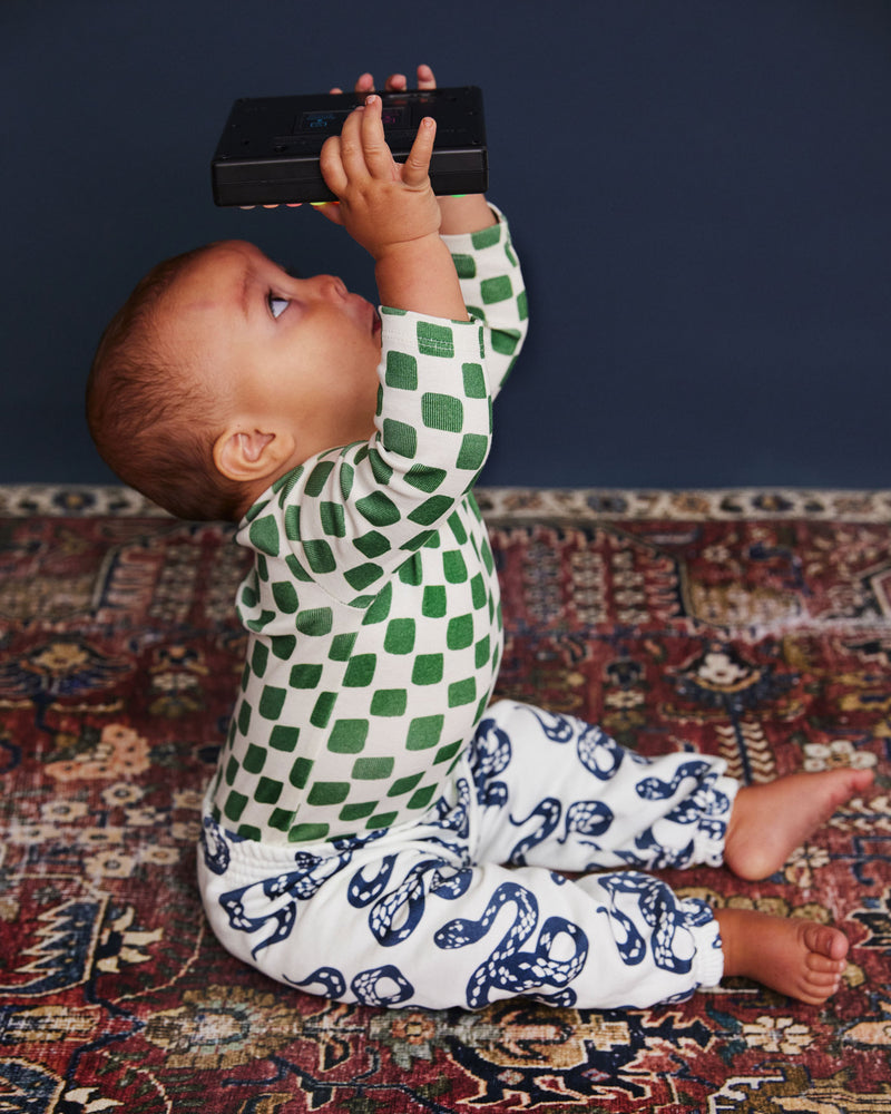 Onesie + Pant Set - Checker | Juniper