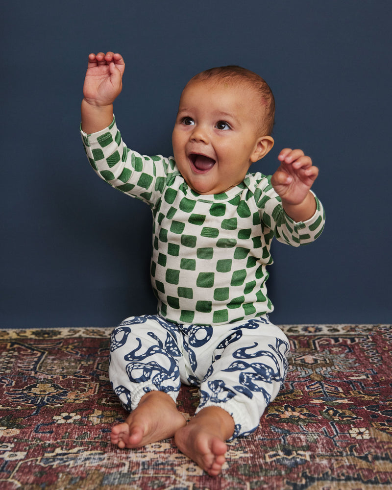 Onesie + Pant Set - Checker | Juniper