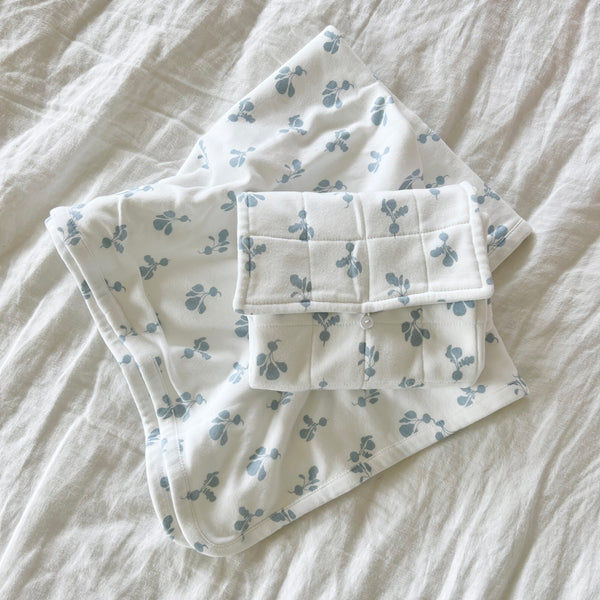 Stroller Blanket + Changing Mat - Mini Radish | Bay Blue