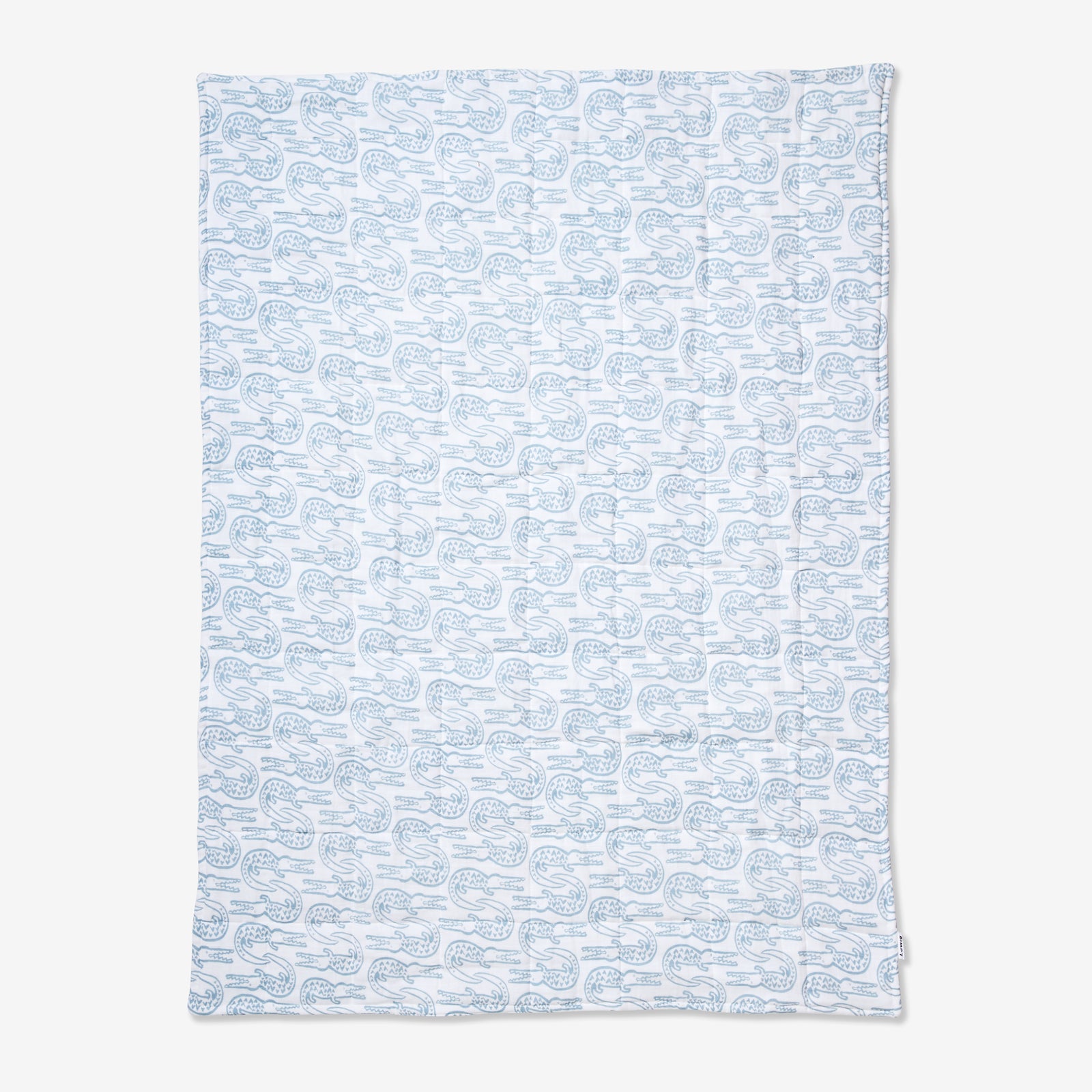 Quilted Baby Blanket - Alligator | Bay Blue – Lewis