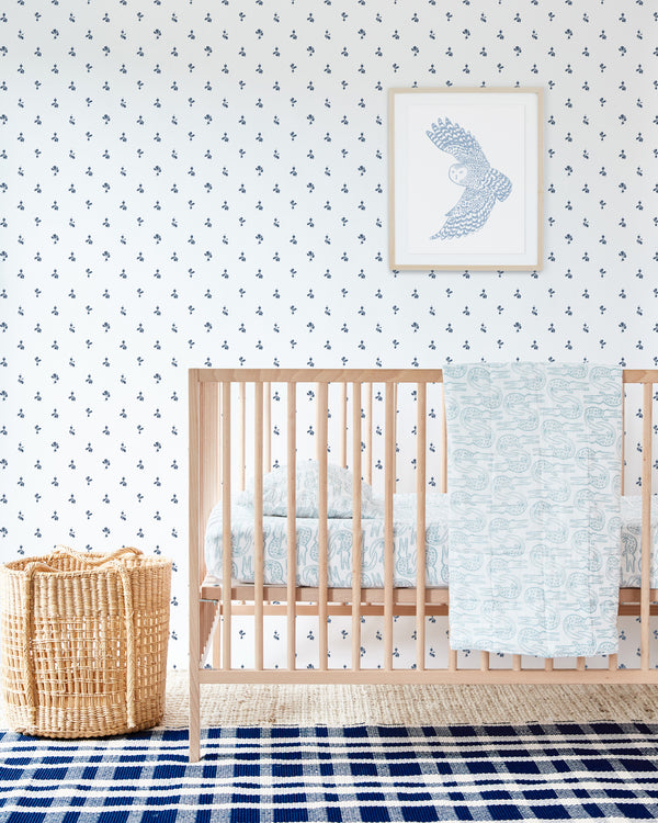 Quilted Baby Blanket - Alligator | Bay Blue